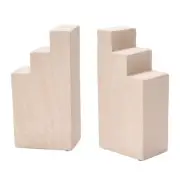Geometric Sandstone Bookends, Blush, Set of 2