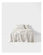 [Linen House] Marion Sheet Set in White