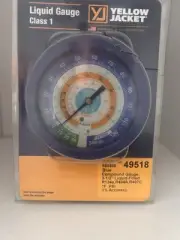 Yellow Jacket 49518 Blue Compound Gauge 3-1/2" R134A R404A R407C 1% Accuracy