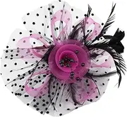 [Ipetboom] Tea Party Fascinator Headband with Wedding Hat for Banquets Special Occasions Stylish Floral Mesh Design for Tea Parties Cosplay Events