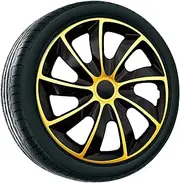 Quad Wheel Trims 17 Inch Black/Gold Set of 4