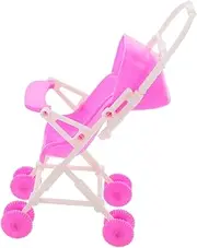 Stroller Ornaments for Mini Push Car for Furniture Dolly Small Doll Mini Furniture Adornment Doll Stuff Pink Plastic