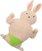ERINGOGO Lifelike Muscle Rabbit Squeeze Compact Play for TPR Material Fun Sensory for Relaxation Entertainment