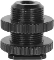 5/8"-27 Male Threaded Cold Shoe Adapter to Hot Shoe for Microphone Mic Mount - 0
