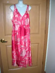 N - NATORI - "VENETIAN" PATTERN - PINK FLORAL GOWN - SIZE 1X - NWT!!