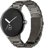 [synsing] Titanium Band Compatible for Google Pixel Watch 3 41mm / Pixel Watch 2 41mm / Pixel Watch 41mm Band, Metal Wristband Strap with Secure Buckle for Pixel Watch Accessory Men Women