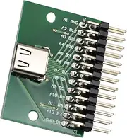 USB 3.1 Type-C Test Board with PCB Test Socket | 2.54mm Pitch Header | USB-C Motherboard Diagnostic Tool for Electronics Engineers