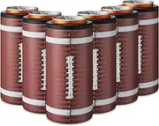 SiliFine 6 Pcs Football Slim Can Cooler Stainless Steel Football Tumbler Double Insulated Beer Cooler for 12 oz Cans Mug Cup Beer Can Holder Sports Football Gifts for Men Women Players