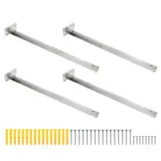 Floating Shelf Bracket,4 Pack 20 Inch Hidden Wall Mounted Shelf Supports(Silver)