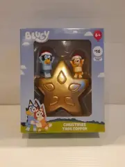 Official Bluey Christmas Tree Topper BNIB Gold Star Bingo
