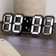 【居家寶盒】韓國爆款LED電子鬧鐘 黑殼白字 ins簡約數字掛鐘 3D牆面立體時 USB插電夜光鬧鐘 (6折)