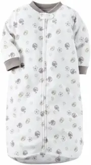 Carter's Baby Boys' 0-9 Months Sleepbag, Sack, White Sports, Football