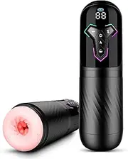 Automatic Male Masturbator Cup - Male Sex Toys Penis Pump with 10 Vibrating & Sucking & Thrusting & Licking & Heating Modes, Pocket Pussy Mens Stroker Adult Sex Toys for Men