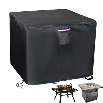 Fire Pit Cover 38 inch Square Propane Gas Outdoor Fire Table Cover Waterproof...