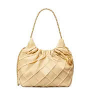 Tory Burch Mini Fleming Drawstring Bag One size Vanilla ice cream color