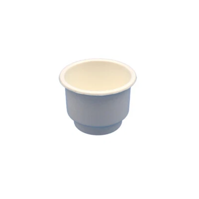 PLSTCCUPHOLDER-WHT-DRAINHOLE Cup Holder White Plastic w/ Drain Hole