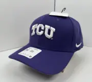 Nike Swoosh Flex TCU NCAA Embroidered Logo Purple & White Hat - Size Fitted L/XL