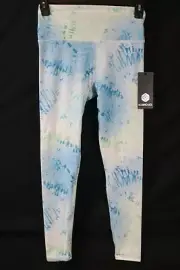NWT Scorpio Sol Blue Green White Tie Dye High Waist Leggings size M (B214)
