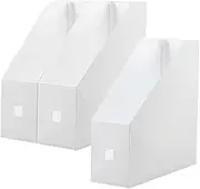 FIXOSHEE 3Pcs Desktop File Rack Document Organizer Box Plastic Storage Holders for Office Use for Books Magazines and Important Documents