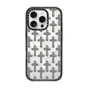 iPhone 16 Pro Impact Case MagSafe Compatible Chrome Cross