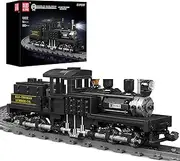 Mould King Shay Steam Locomotive Train Building Kit with LED Lighting, Remote Control Model Train Block Kit with Tracks, Display Model Toy for Adults (880 PCS)