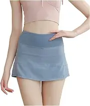 [YonYeHong] Women's Skort Elastic High Waisted Skorts Pocket Athletic Skirt Lined Shorts Tennis Gym Skorts