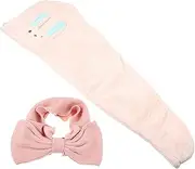 VINTORKY Fast Drying Absorbent Towel Hair Wrap with Headband Women Turban Shower