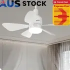 Small Ceiling Fan with Lights Remote Control for Bedroom Living Room Kitchen