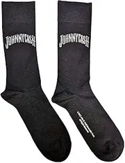 [Johnny Cash] Unisex Adult Man In Black Logo Socks