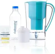 Alkanatur Alkaline Water Filter Pitcher removes Fluorides, Chlorine, Heavy Metals, impurities, etc., Alkaline, Ionized, Hydrogenated Water, high pH of 9.5, adds Magnesium - Most Certified Pitcher