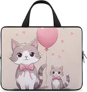 Laptop Case Sleeve Shockproof Computer Carrying Bag Heart Shape and Cat Notebook Case Cover Laptop Bag Water Resistant Computer Cases Tablet Briefcase for Travel Business 12 Inch