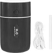 Grcfumo 220 ML Car Humidifier, USB Desktop Humidifier, Colorful Light Mist Humidifiers, Portable Cool Mist Air Humidifier for Car Office Room Bedroom (Black)