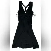 Diane Von Furstenberg Black Cross-Back Maxi Dress Women’s Size 4