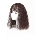 Hair Lady Mommy Wigs Head Top Wig Block Corn Curly Bangs Topper Fake Hair Piece