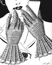 1149 Vintage Laura Wheeler GLOVES Pattern to Crochet (Reproduction) SML