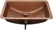 Thompson Traders BRU-2115HA Copper Harwich 21" Copper Undermount Bathroom Sink