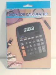 8-Digit Large Desktop Calculator with Adjustable Display Square
