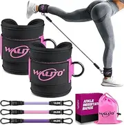 WALITO Ankle Resistance Bands with Cuffs, Ankle Bands for Working Out, Ankle Weights for Women, Glutes Workout Equipment, Ankle Strap for Legs and Butt, Exercise Equipment Home Gym