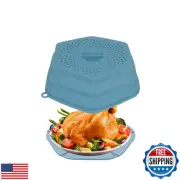 Set of 2 10" silicone microwave cover and trivet mat as bowl holder, for spla
