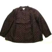 Liz Baker Women's SZ 12 Mandarin Collar Three-button Jacket, Purple, NEW