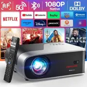 Smart Projector 4K, Netflix Licensed, Auto Focus, Dual-Band WiFi, Bluetooth -Red