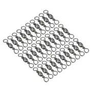 Fishing Barrel Swivel, 100Pcs 94lb Carbon Steel Terminal Tackle, Black38
