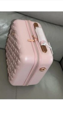 TED BAKER Belle Bow Fashion Lightweight Hardshell Vanity Case, PINK - NEW.