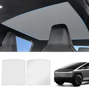Roof Sun Shade for Tesla Cybertruck 2024 [Nano Ice-Crystal Coatings] Heat Insulation Foldable Glass Roof Sunshade for Cybertruck Accessories,CTSS001W