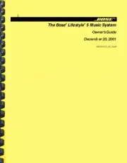 Bose Lifestyle 5 Music System OWNER'S MANUAL and AMPLIFIER GUIDE