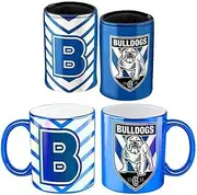Canterbury Bulldogs NRL Metallic Mug and Can Cooler Pack