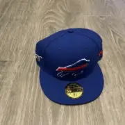 New Era Buffalo Bills 59FIFTY Blue 100th Anniversary Hat Men’s Size: 7 1/2