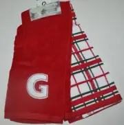 St. Nicholas Square Monogram Hand Towel 2-pack Set (G)