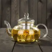 Practical Bottle Flower Tea Cup Glass Teapot with Infuser Tea Leaf Herbal Coffee