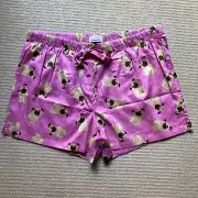 Peter Alexander Womens Sleep Shorts Dogs Pink Size 3+ (24-26) BNWT
